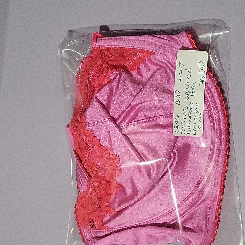 NWT Skims Unlined Balconette Neon Orchid Bra Size 36DD - Picture 9 of 9